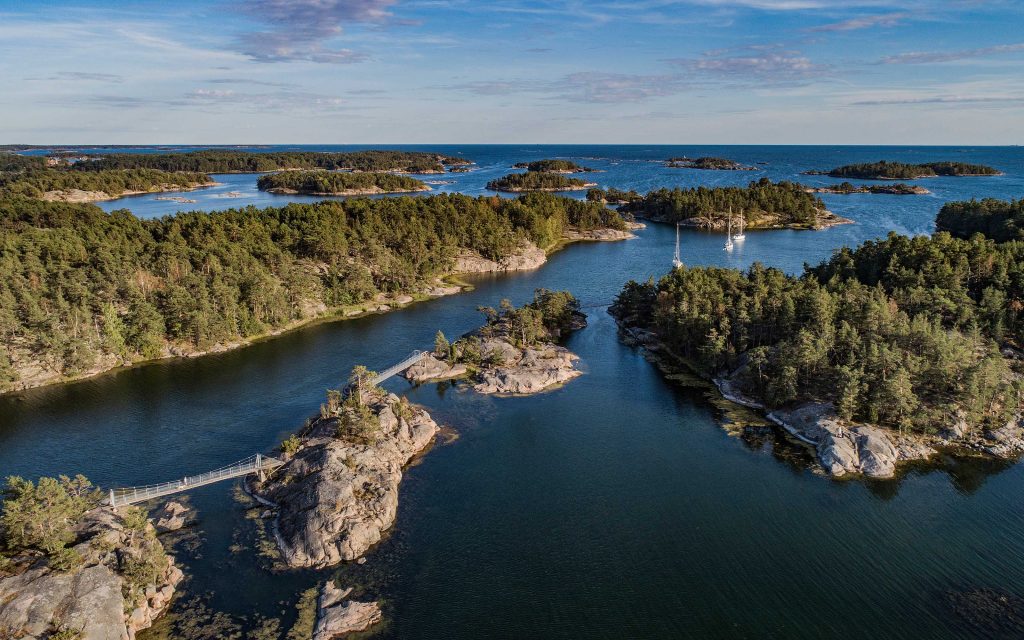 Stendörren archipelago islands from above
