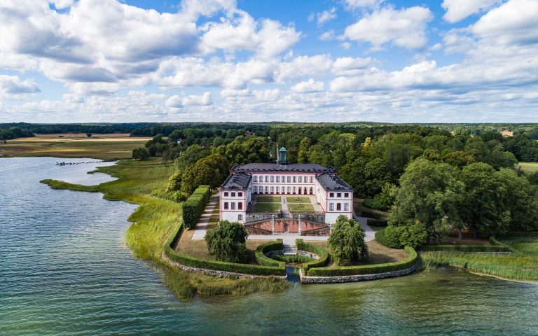 Royal palace Tullgarn from above